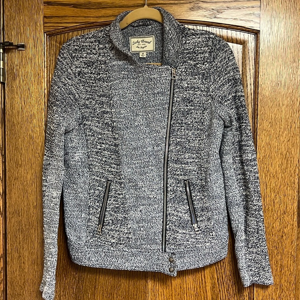 Lucky Brand Asymmetrical Moto Full Zip Jacket